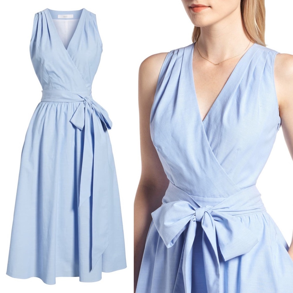 50’s Style 1901 Chambray Midi Dress